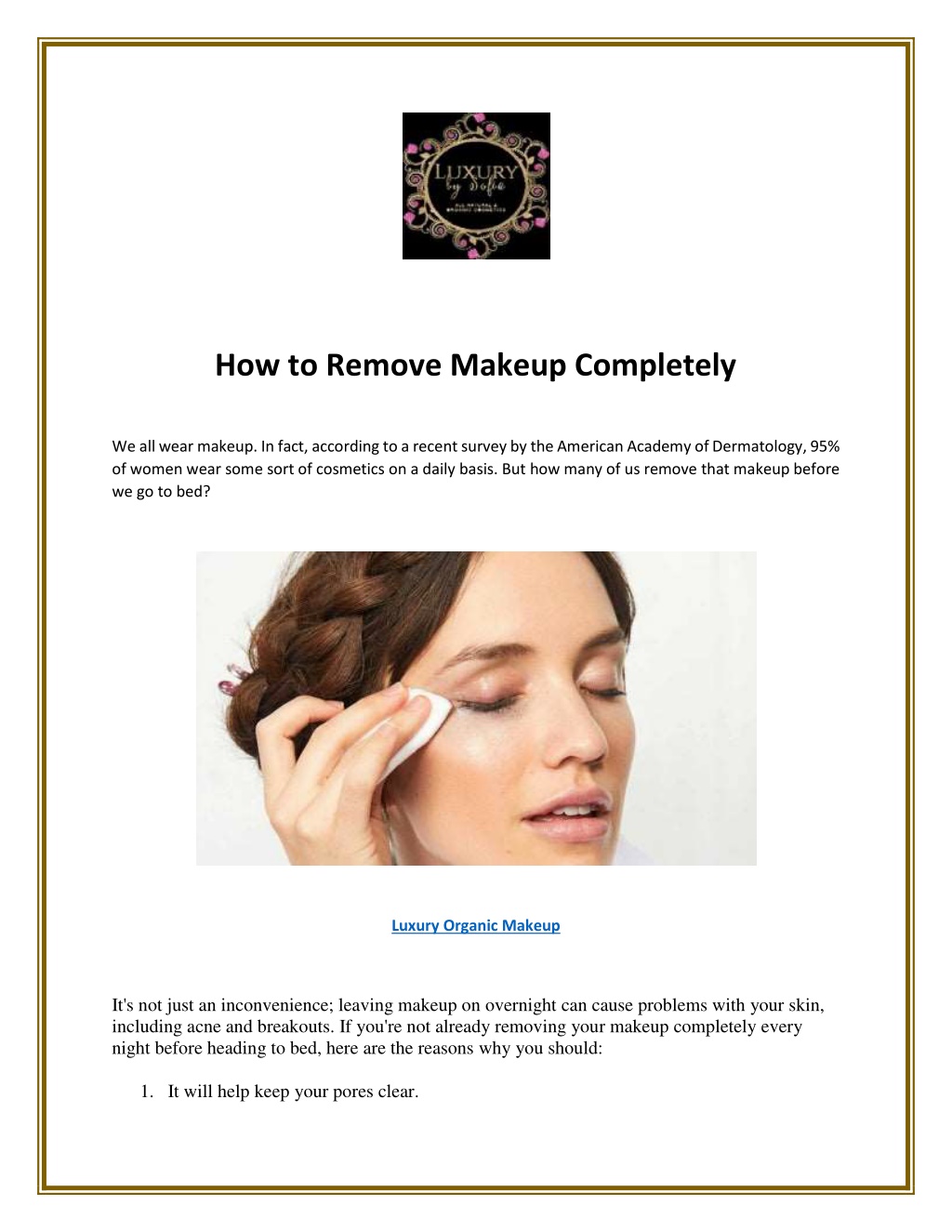 Ppt How To Remove Makeup Completely Powerpoint Presentation Free Download Id 11732199