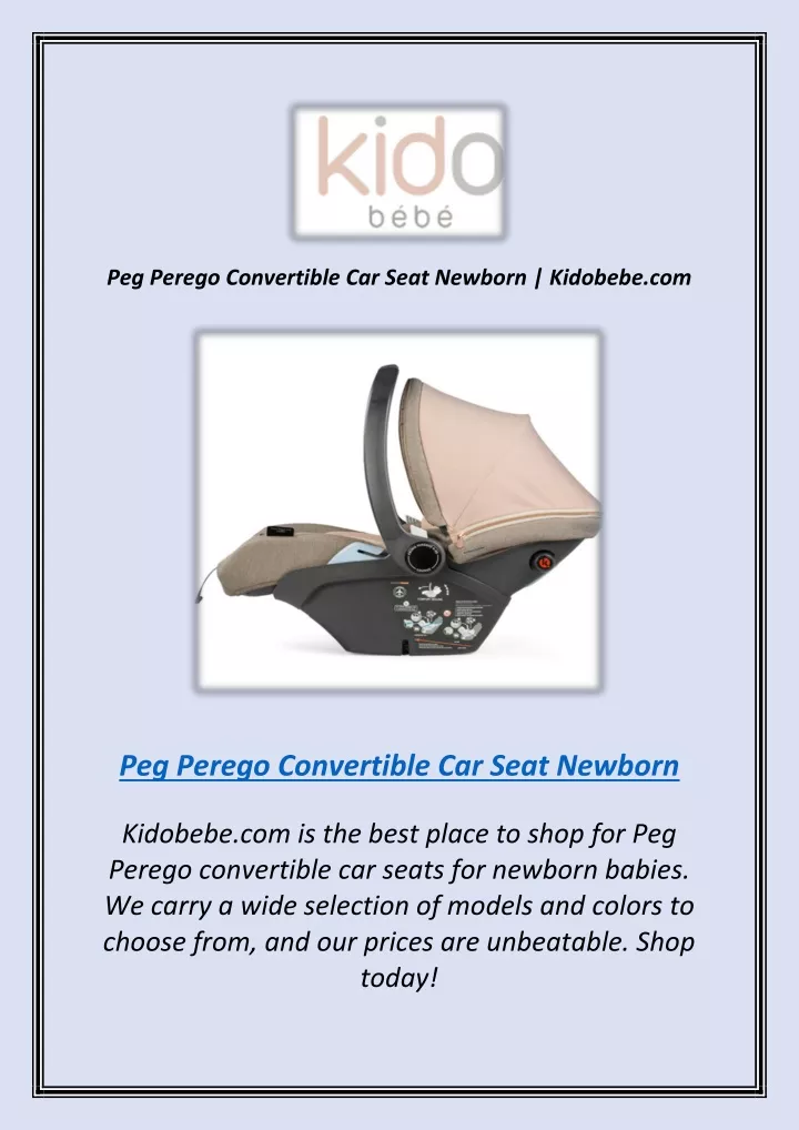 peg perego infant car seat newborn insert