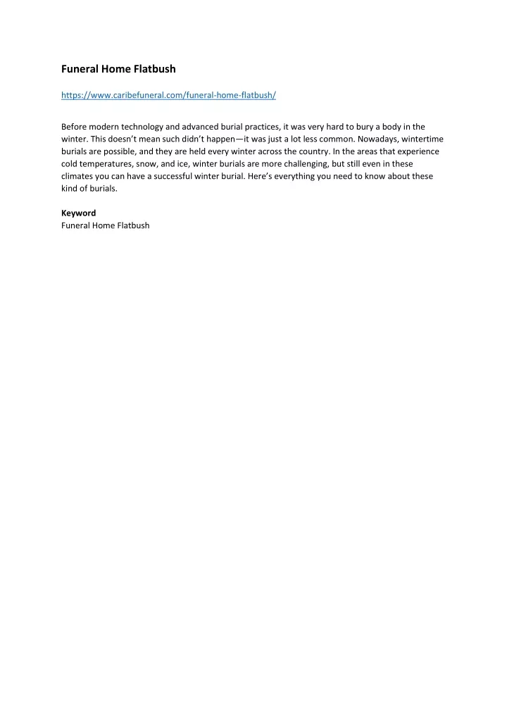 PPT Funeral Home Flatbush PowerPoint Presentation, free download ID