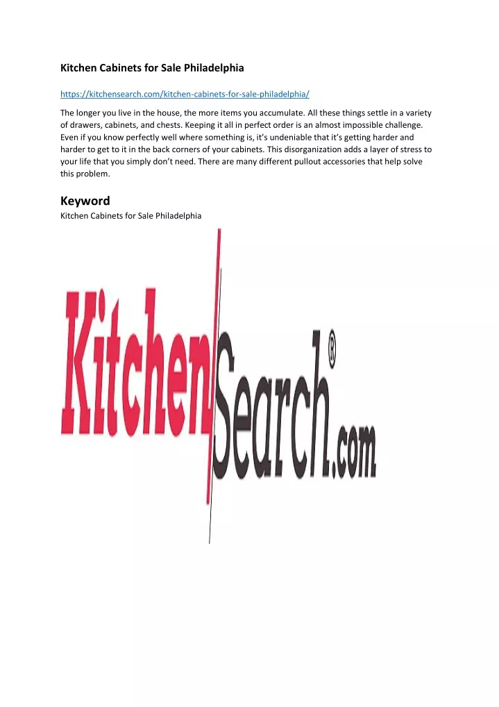 PPT Kitchen for Sale Philadelphia PowerPoint Presentation, free download ID11732670