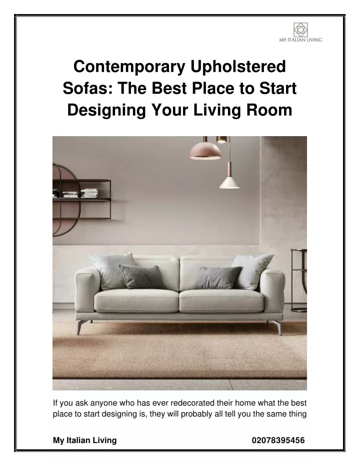 PPT Contemporary Upholstered Sofas The Best Place to Start Designing