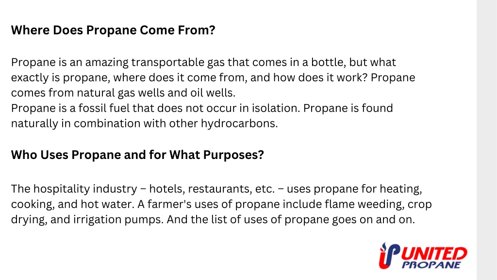 What is propane gas?