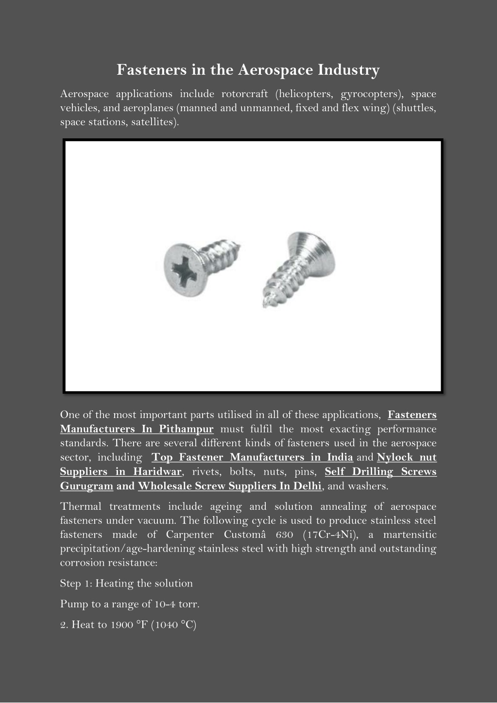 Ppt Fasteners In The Aerospace Industry Powerpoint Presentation Free Download Id11733858 