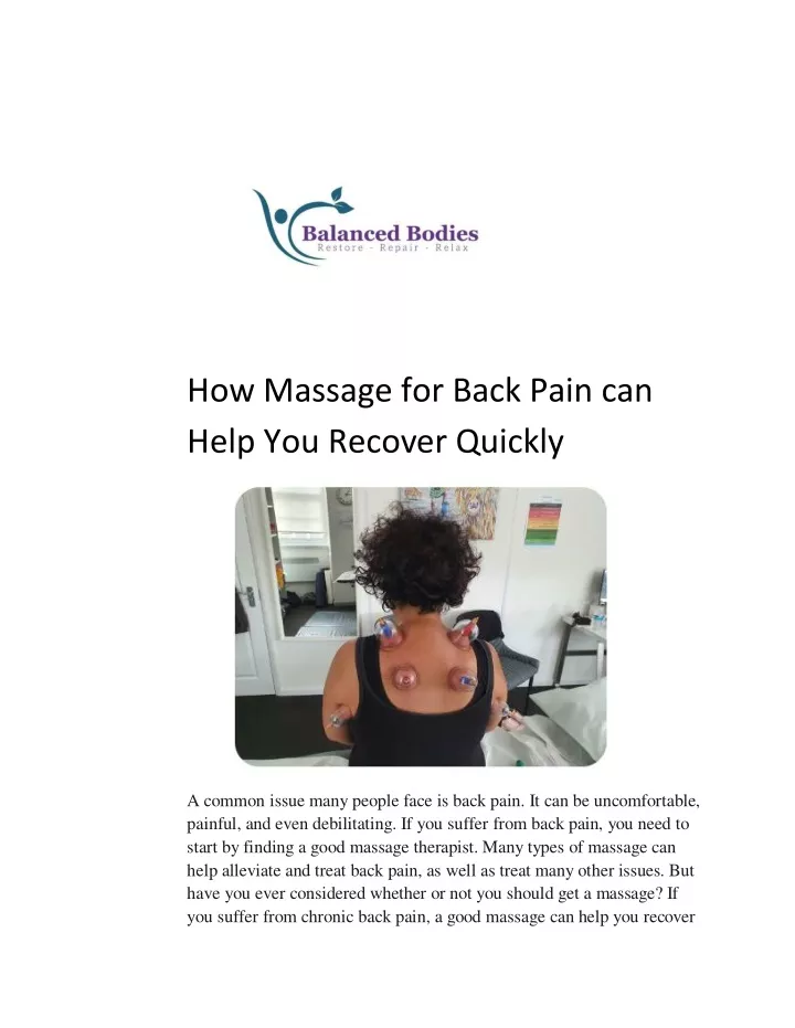 PPT How Massage For Back Pain Can Help You Recover Quickly PowerPoint   How Massage For Back Pain Can Help You Recover N 