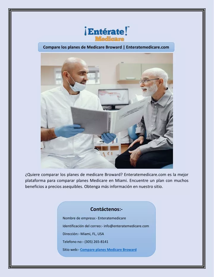 PPT - Compare Los Planes De Medicare Broward | Enteratemedicare.com ...