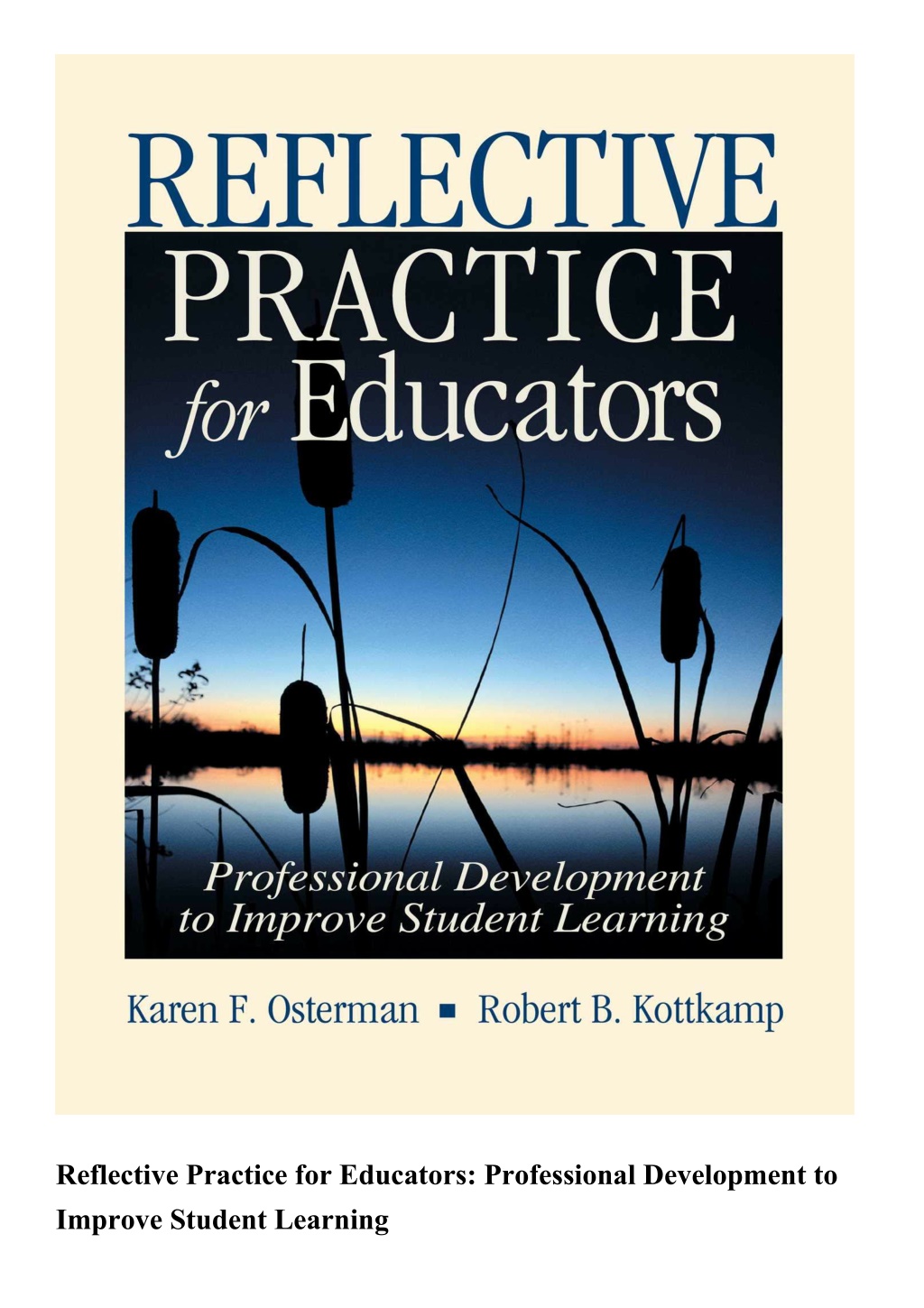 PPT - EBOOK Reflective Practice For Educators Professional Development ...