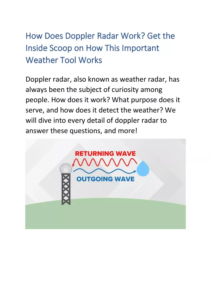 PPT How Does Doppler Radar Work PowerPoint Presentation, free