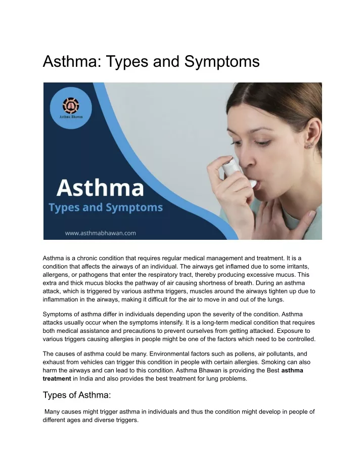 PPT Best Asthma Treatment Hospital in Jaipur PowerPoint Presentation