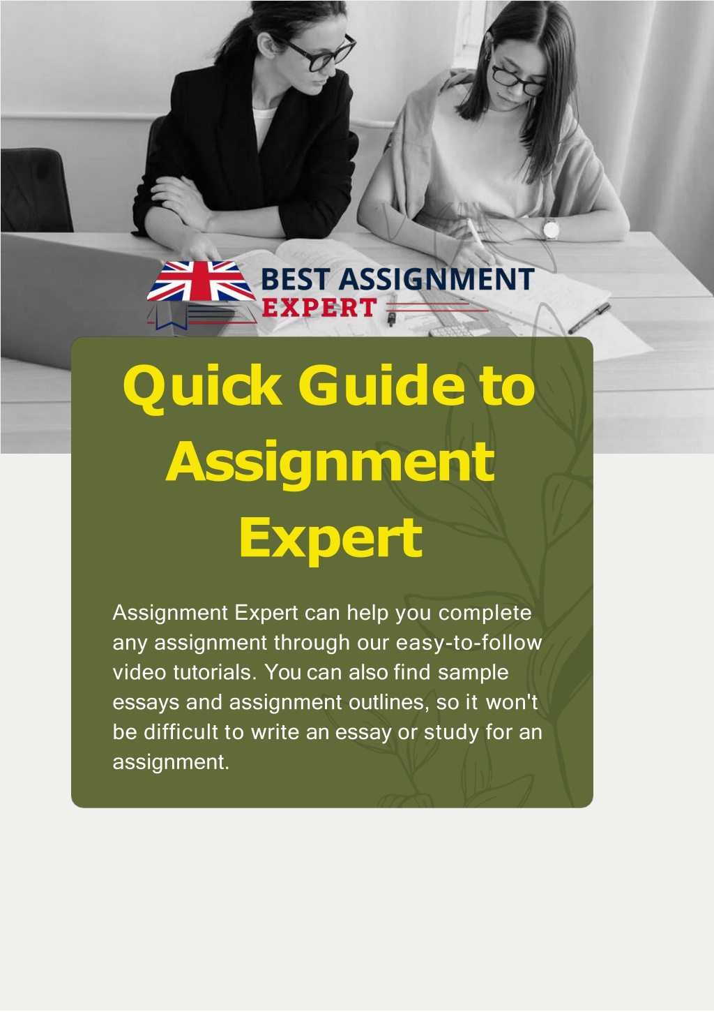 expert assignment