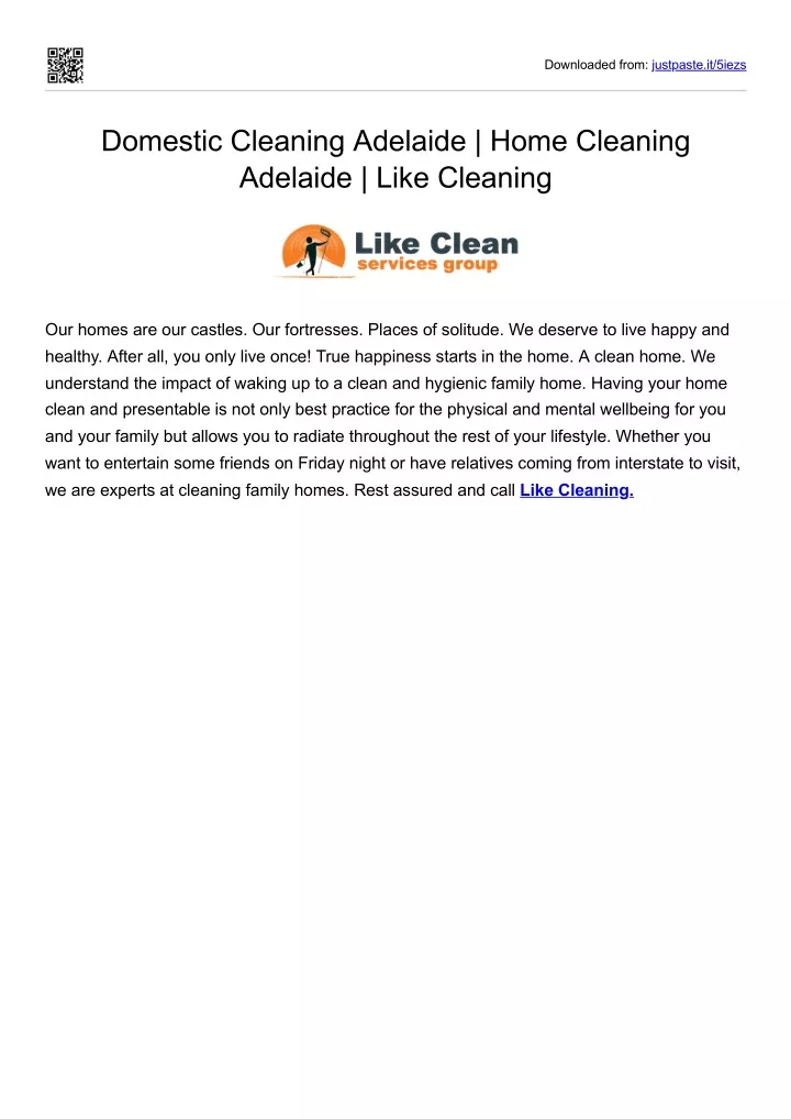 PPT Domestic Cleaning Adelaide PowerPoint Presentation, free download