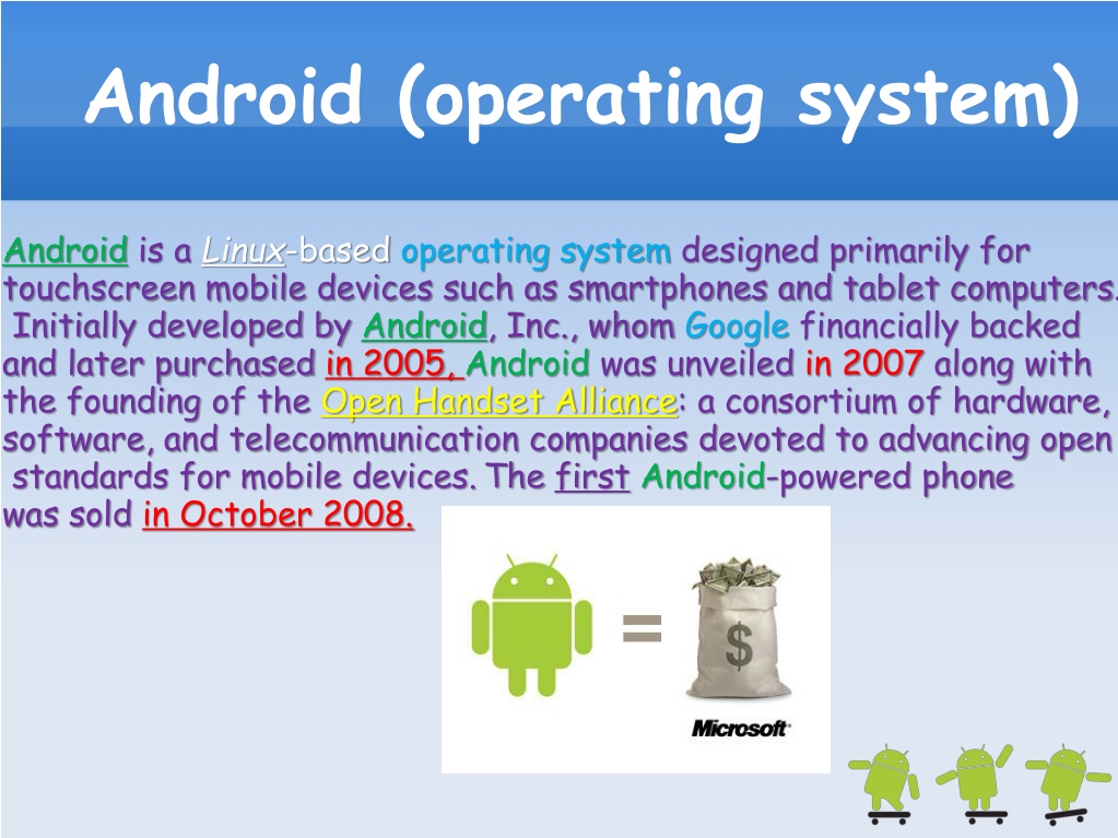 ppt presentation on android operating system