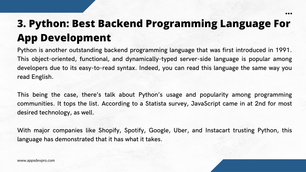 PPT - Top Backend Programming Languages For Android Apps PowerPoint ...