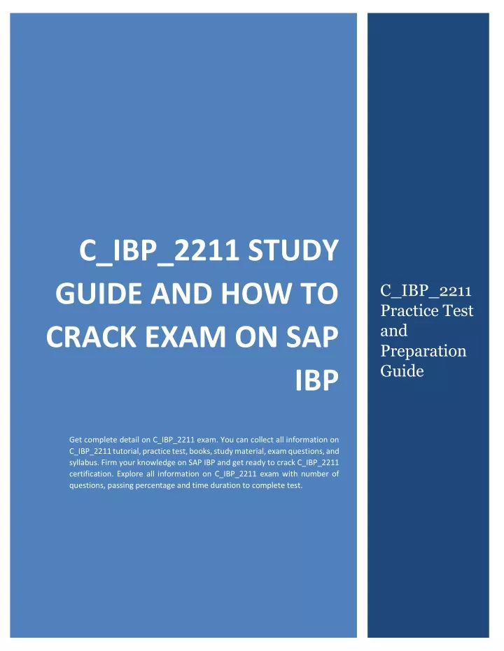 Testking C-IBP-2211 Exam Questions