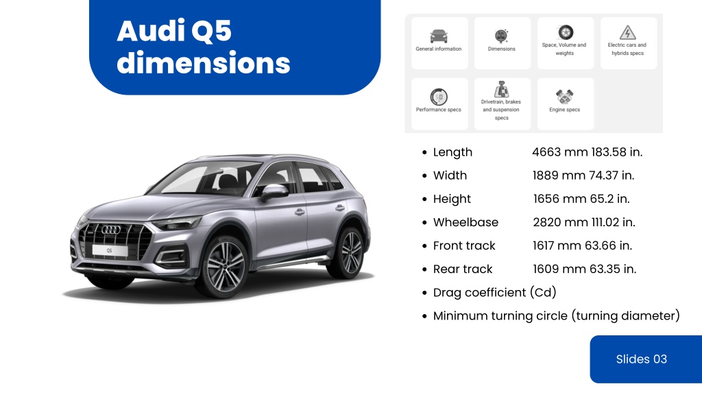 PPT Audi Q5 Dimensions Car Radar PowerPoint Presentation, free