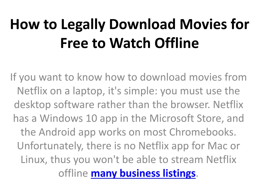 download movies free to watch offline