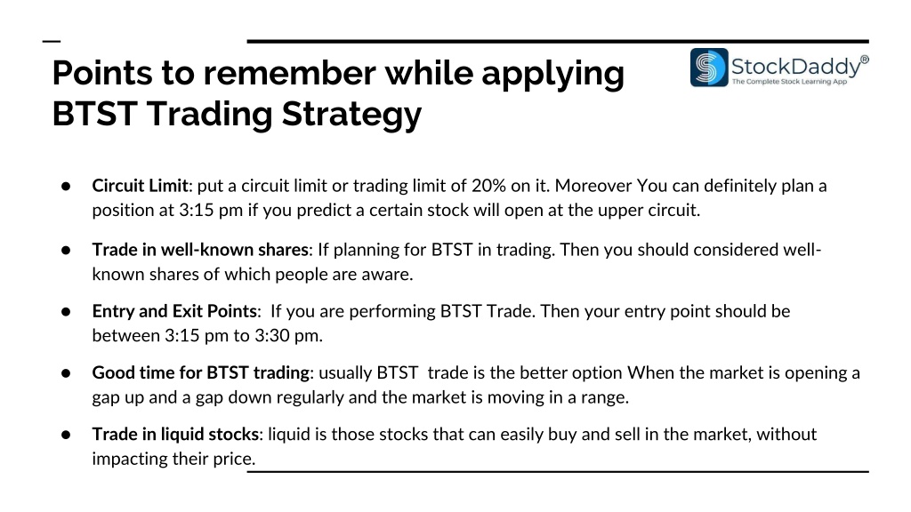 PPT - What Is BTST Trading And Its Strategy In Stock Market_ PowerPoint ...