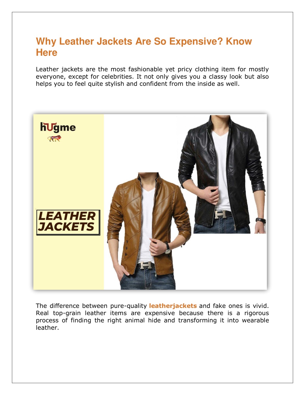 Why are Leather Jackets so Expensive?