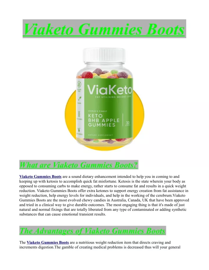 PPT Viaketo Gummies Boots Official] 100 Legitimate PowerPoint