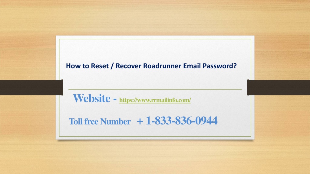 PPT - Easy Steps To Reset Password For Roadrunner Email? PowerPoint ...