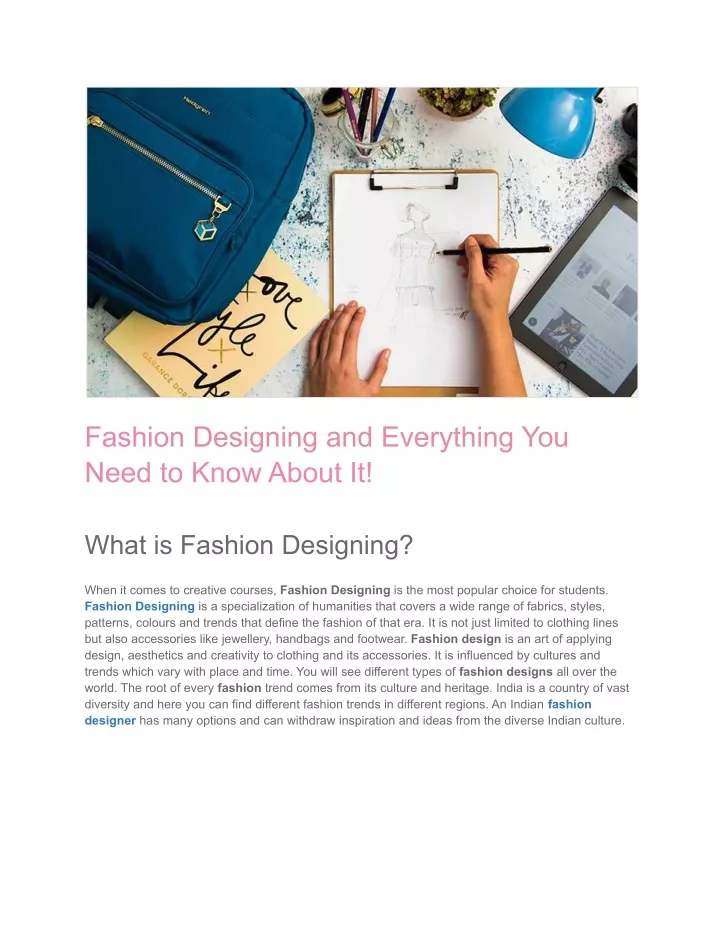 PPT - Fashion Designing and Everything You Need to Know About It (1 ...