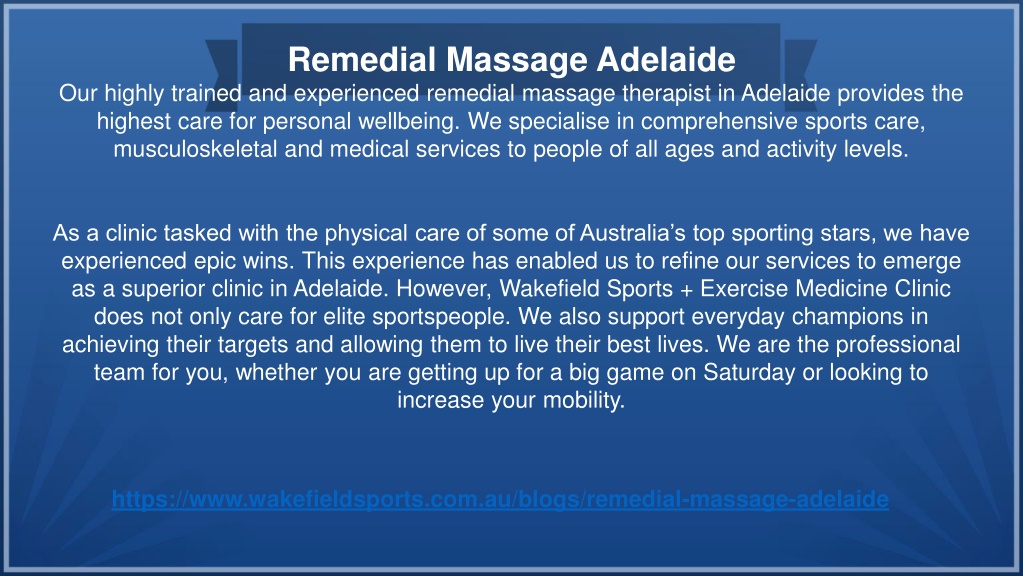 Ppt Remedial Massage Adelaide Powerpoint Presentation Free Download Id11742676 5486