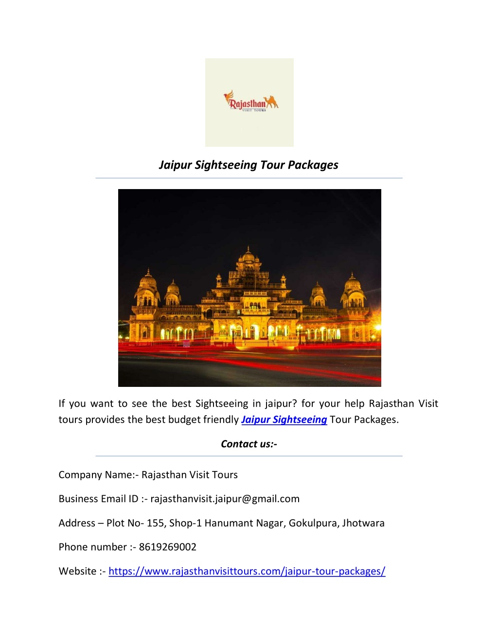 Ppt Jaipur Sightseeing Tour Packages Powerpoint Presentation Free