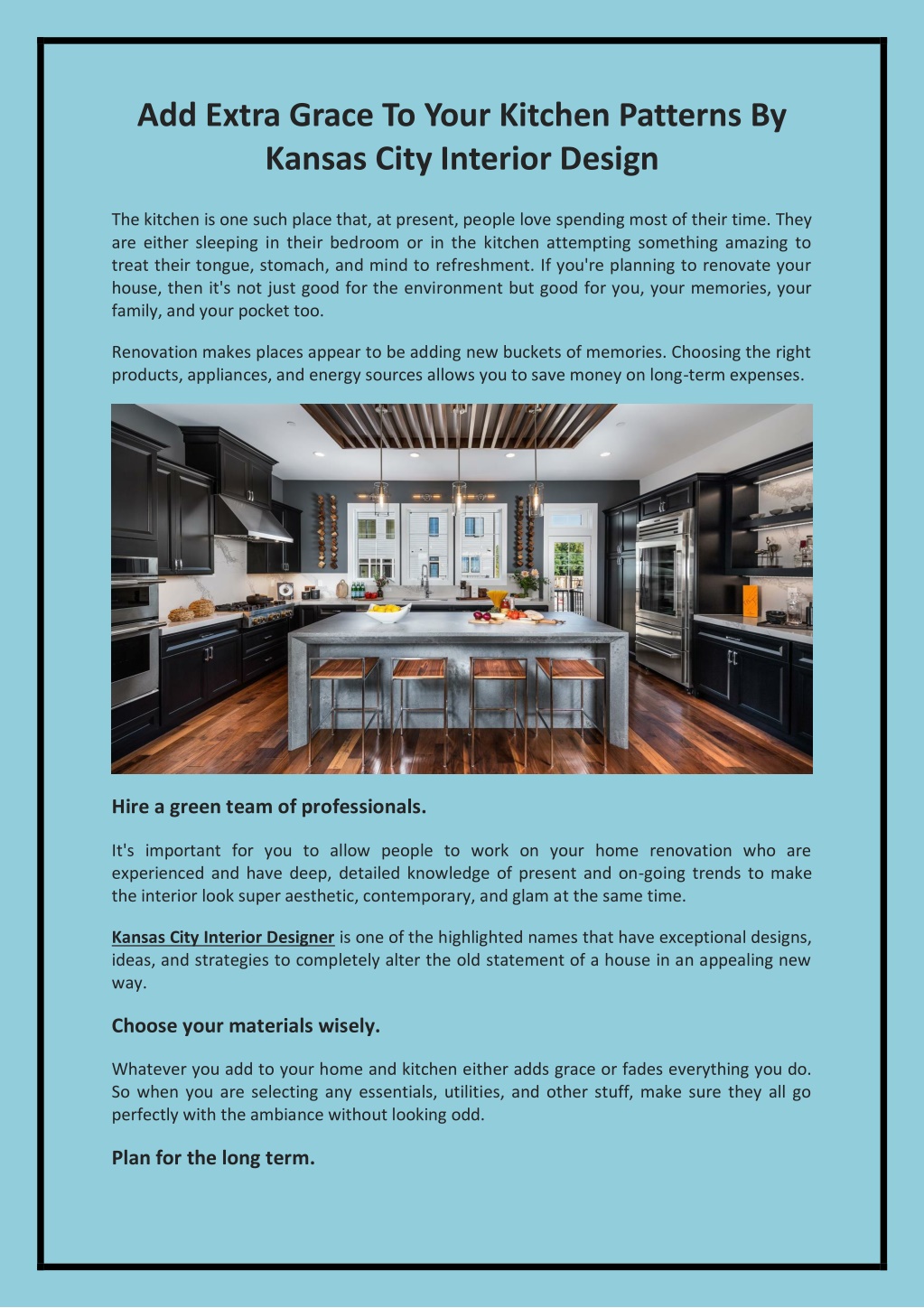 Kitchern Pattern PPT - Make Your Kitchen Patterns More Elegant According to Kansas City ...