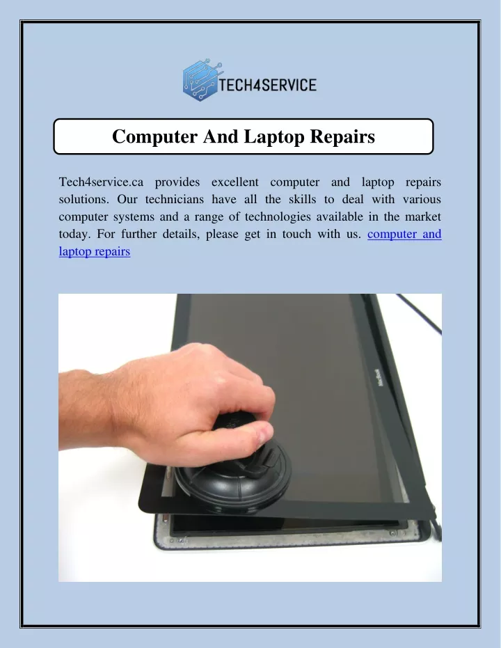 PPT Computer And Laptop Repairs Tech4service.ca PowerPoint