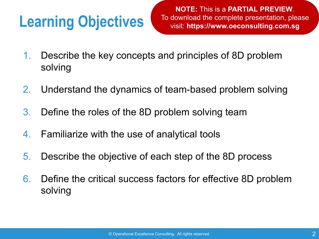 8 disciplines of problem solving ppt