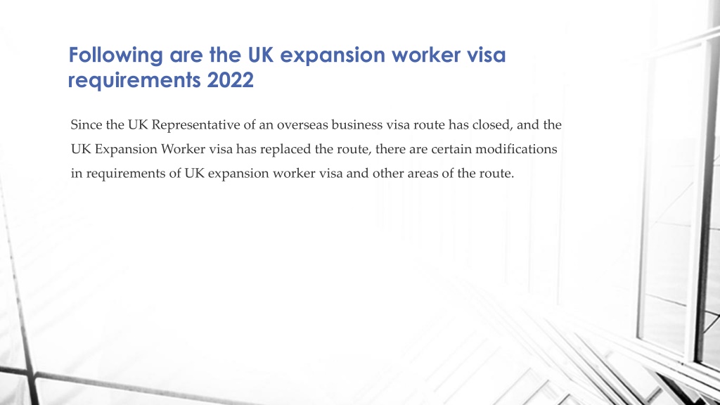 PPT - 2022 Guide To Expansion Worker Visa Requirements By The ...