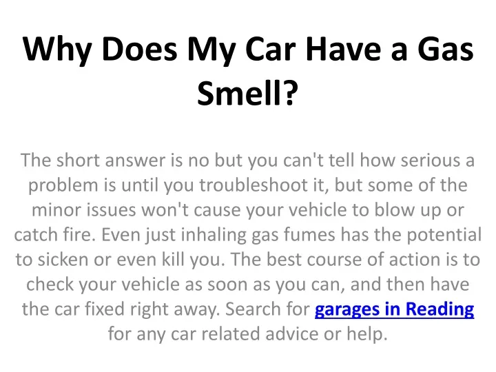 ppt-why-does-my-car-have-a-gas-smell-powerpoint-presentation-free