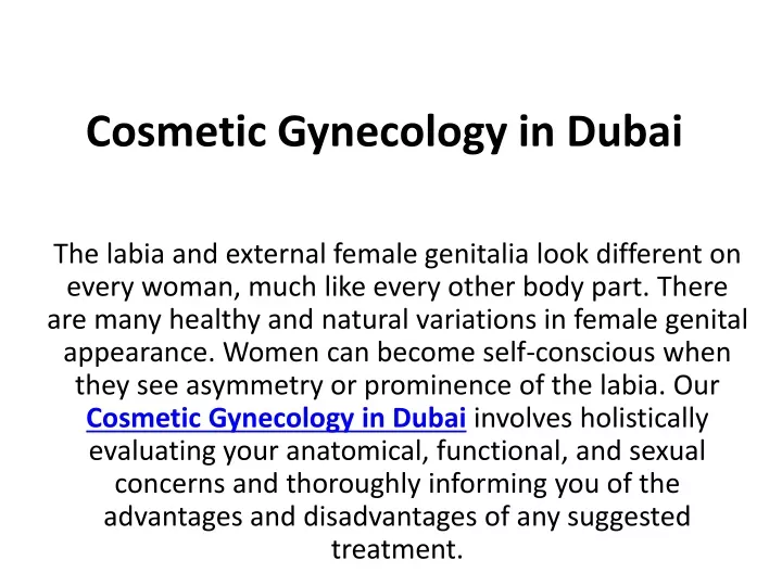 ppt-cosmetic-gynecology-in-dubai-powerpoint-presentation-free