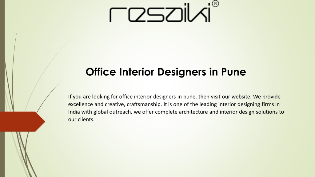 PPT - Office Interior Designers in Pune- Resaiki Interior PowerPoint ...