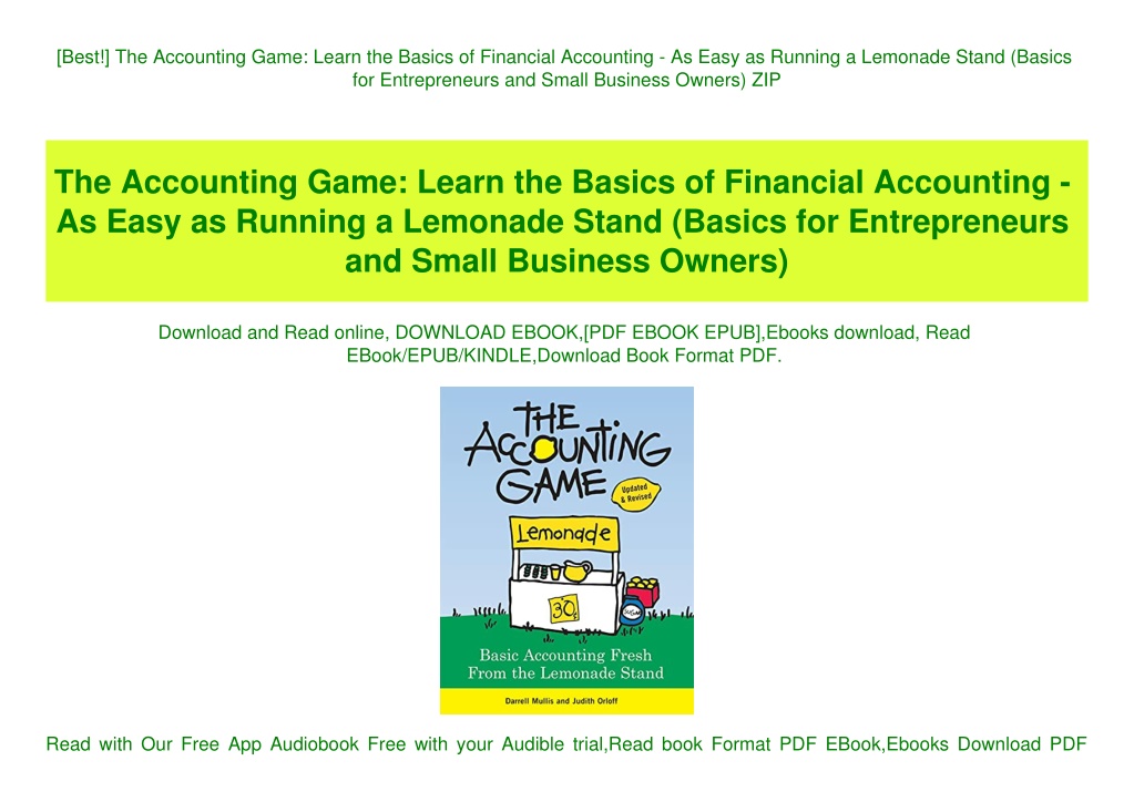 PPT [Best!] The Accounting Game Learn the Basics of Financial