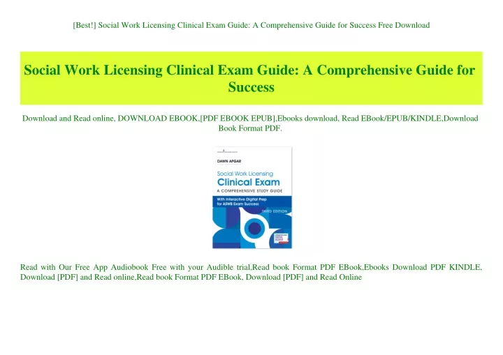 ppt-best-social-work-licensing-clinical-exam-guide-a-comprehensive