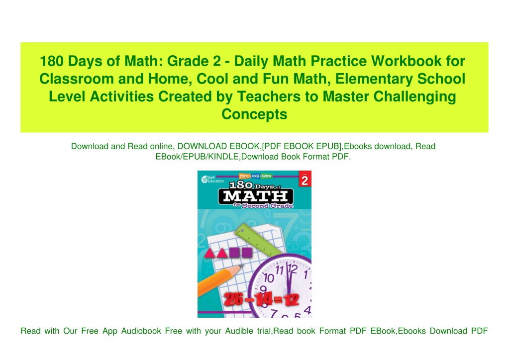 PPT - PDF) 180 Days of Math Grade 2 - Daily Math Practice Workbook for ...