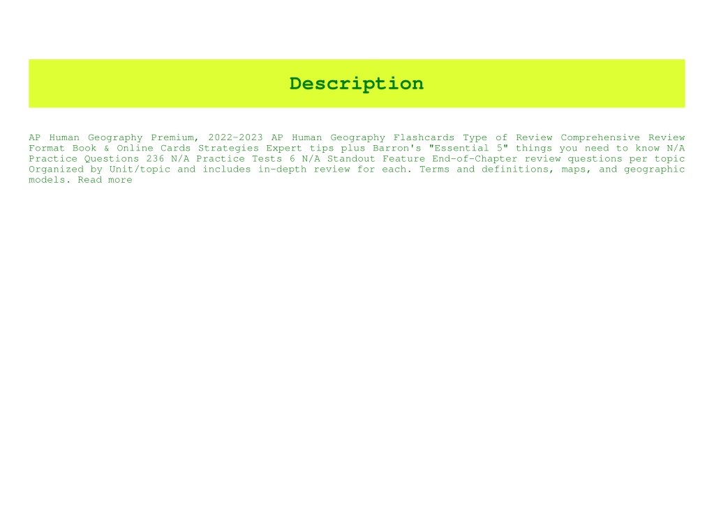 PPT [DOWNLOAD] AP Human Geography Flashcards (Barron's AP) DOWNLOAD