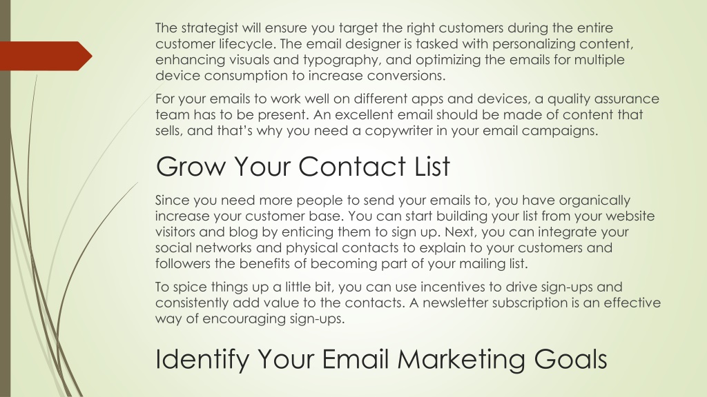Develop Contacts PPT - How to Develop a Powerful Email Marketing Strategy from Scratch ...