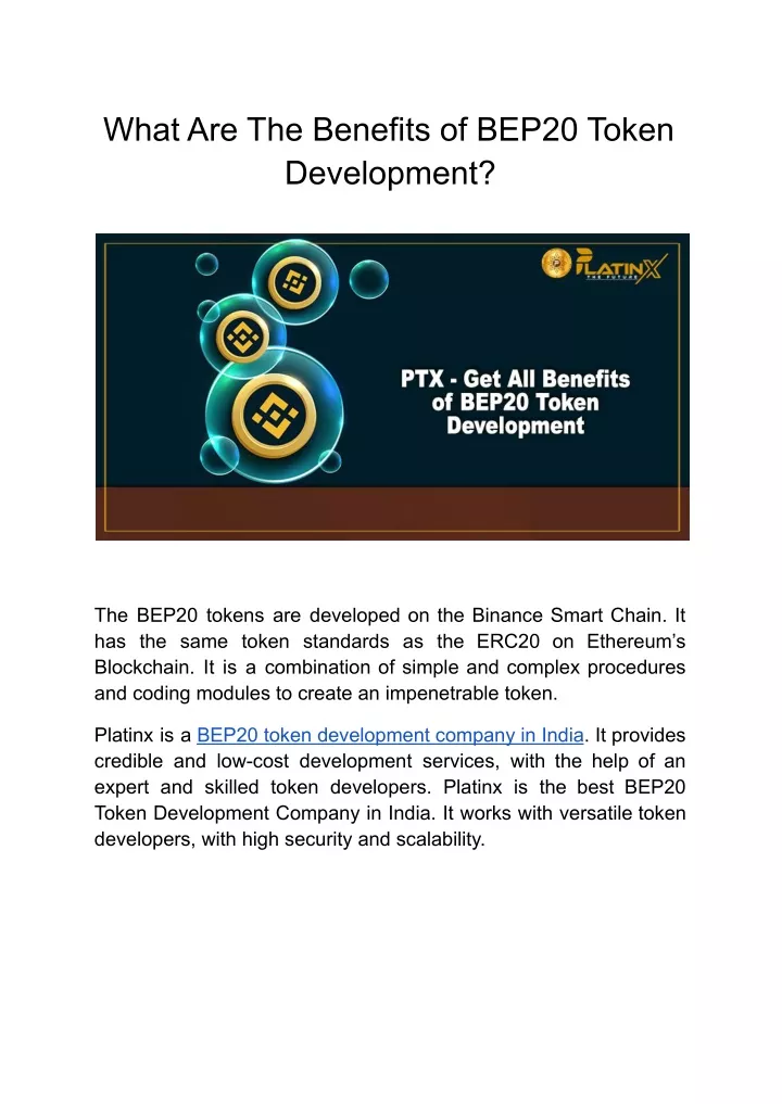 PPT - What Are The Benefits Of BEP20 Token Development? PowerPoint ...