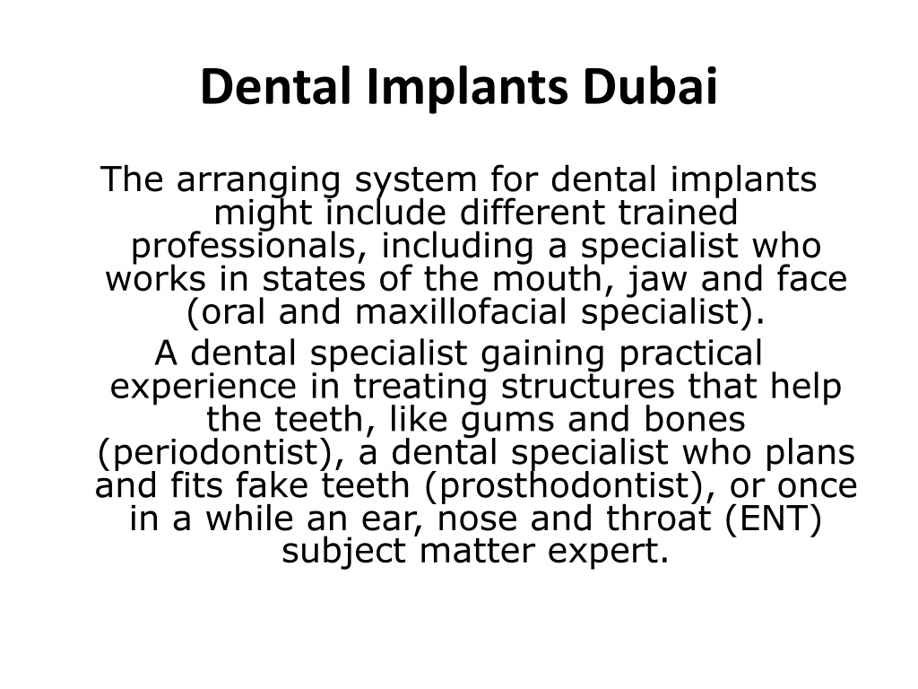 PPT Dental Implants Dubai PowerPoint Presentation, free download ID