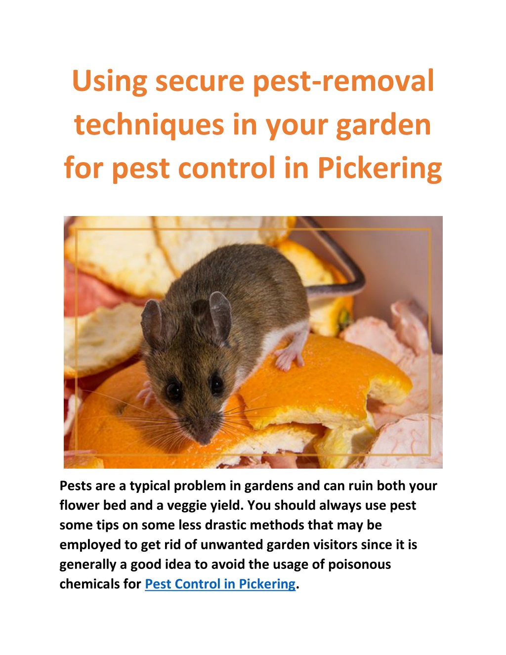 PPT - Using secure pest-removal techniques in your garden for pest ...