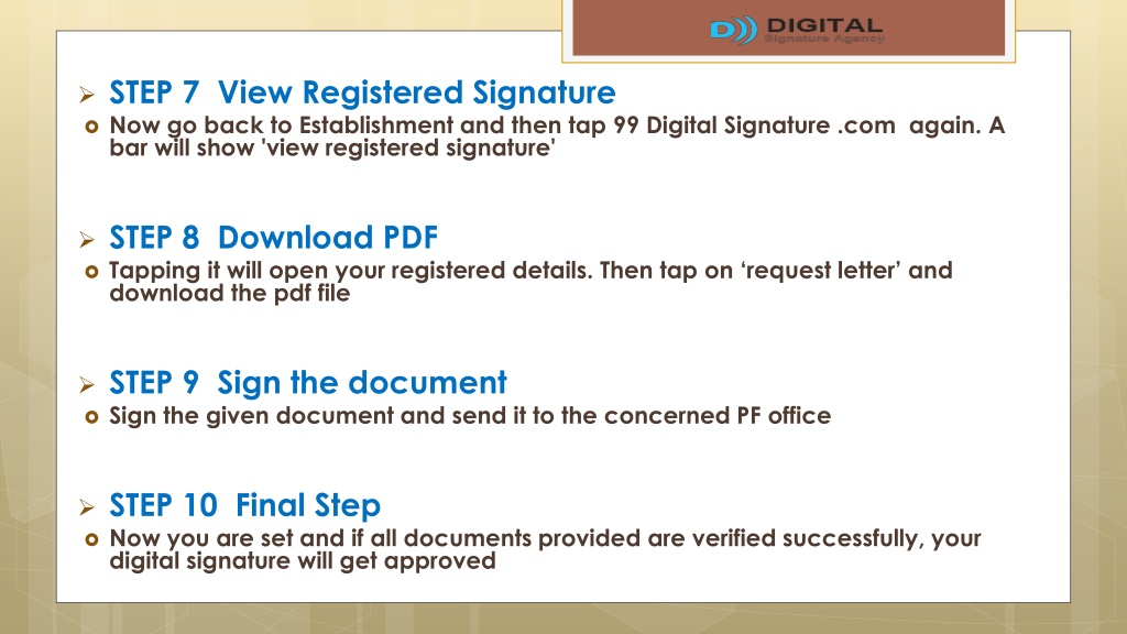 Step Back Signature PPT - Digital Signature Agency in Karimganj PowerPoint Presentation ...