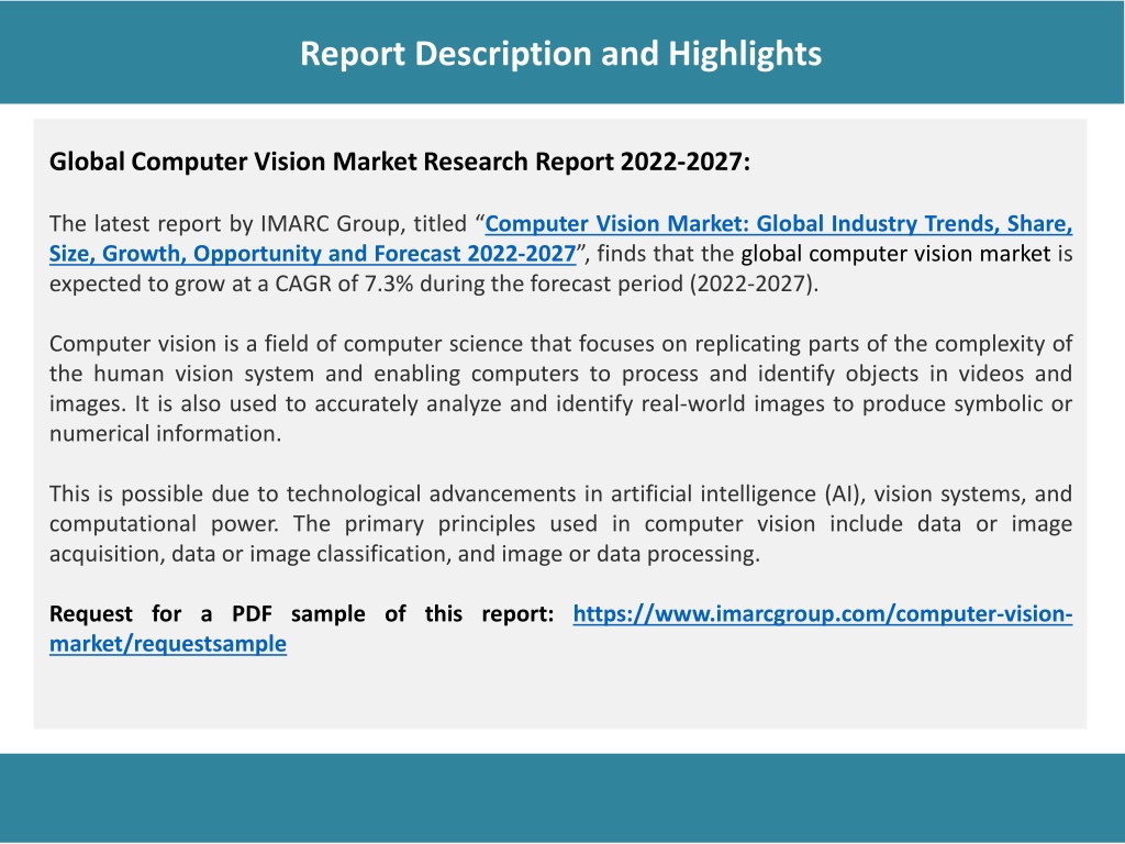 PPT - Computer Vision Market Report PDF, Industry Trend and Revenue ...