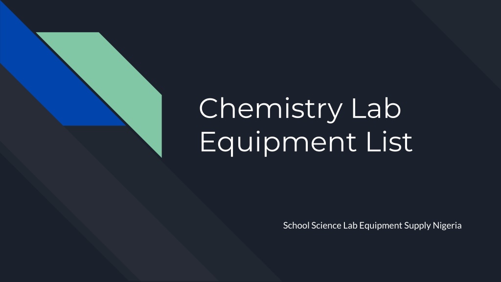 PPT chemistry lab equipment manufacturers PowerPoint Presentation