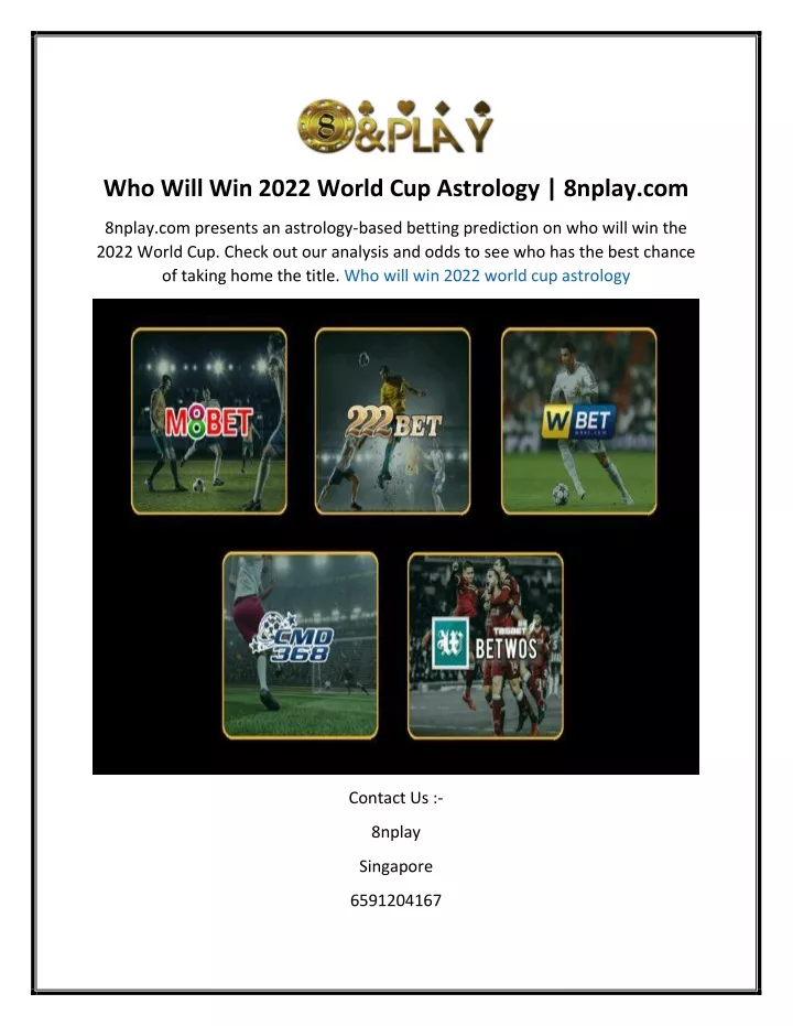 PPT Who Will Win 2022 World Cup Astrology PowerPoint