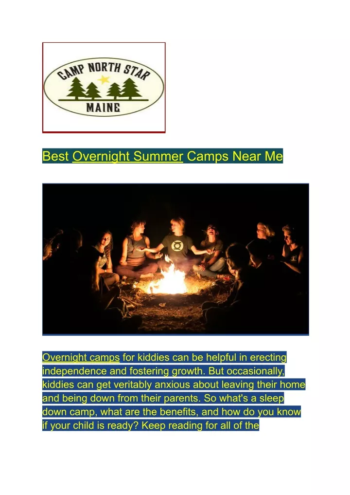 PPT Best Overnight Summer Camps Near Me PowerPoint Presentation, free
