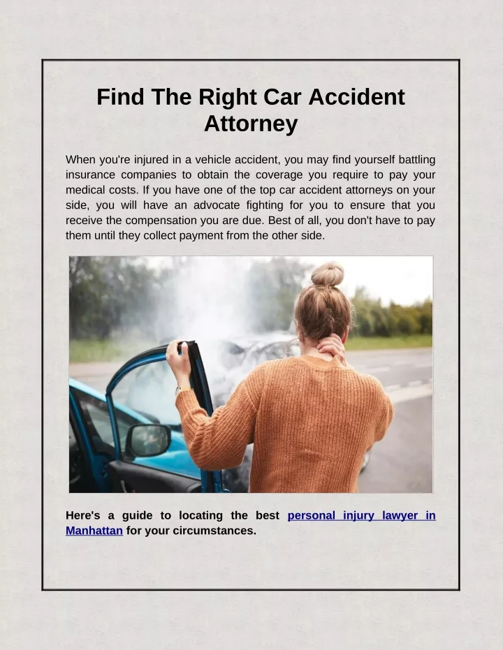 Ppt Find The Right Car Accident Attorney Powerpoint Presentation