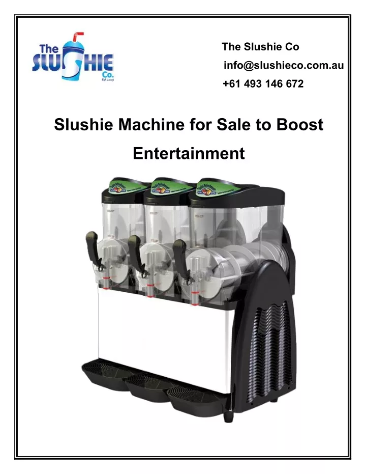 PPT Slushie Machine for Sale to Boost Entertainment PowerPoint