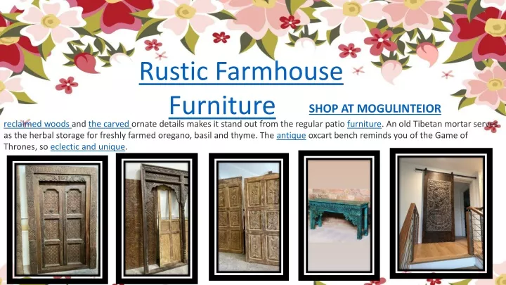 Rustic Farmhouse Furniture N 