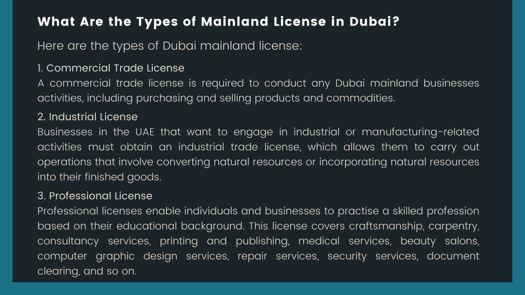 PPT - Benefits Of Mainland Business Setup In Dubai PowerPoint ...